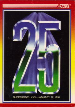Super Bowl XXV SBXXV 1990 Score NFL #602